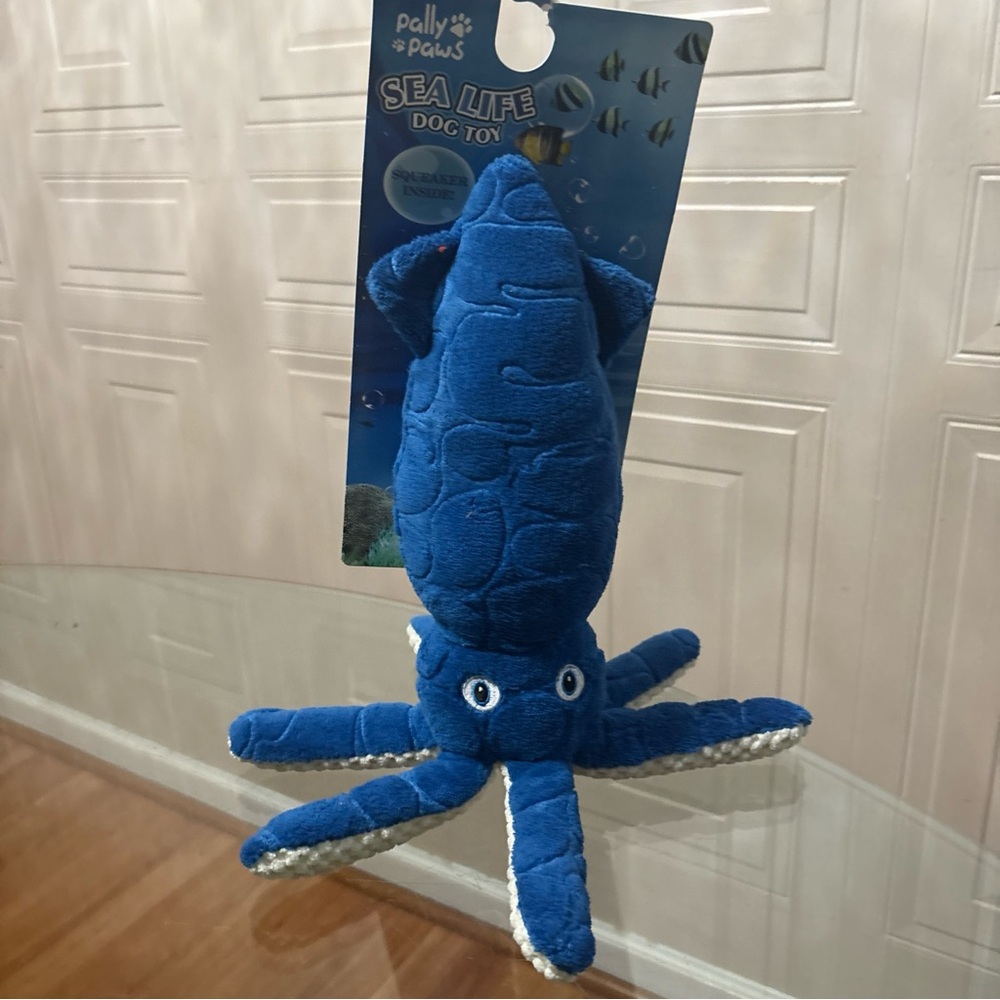 Pally Paws Sea Life Squid  15.5"Clinker & Squeaker.